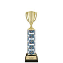 12" Custom Column Trophy with Black Base