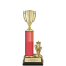 12" Custom Column Trophy with Trim and Black Base