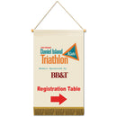 18-1/2"h x 11-1/2"w Vinyl Mini Banner With Fringe