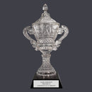 12-3/4" Custom Engraved Devon Optical Trophy With Attached Base