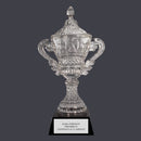 15-1/4" Custom Engraved Devon Optical Trophy With Attached Base