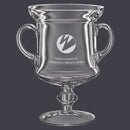 10" Glass Award Trophy With Handles