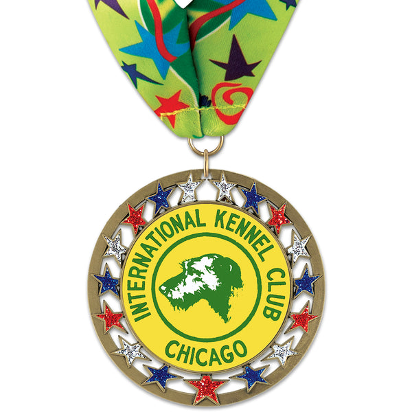 2-3/4" Custom RSG Award Medal With Millennium Neck Ribbon