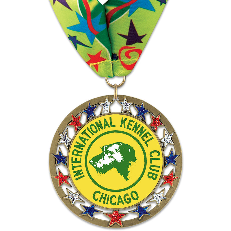 2-3/4" Custom RSG Award Medal With Millennium Neck Ribbon
