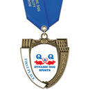 2-3/4" Custom MS14 Mega Shield Award Medals With Satin Neck Ribbon