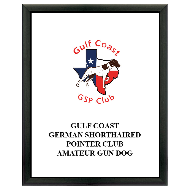 5" x 7" Custom Black Plaque With Full Color Imprint