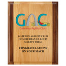 8" x 10"  Full Color Award Plaque - Red Alder & Walnut
