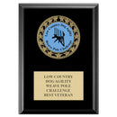 5" x 7" Custom RS14 Medal Black Plaque With Engraved Plate