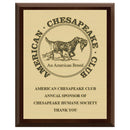 8" x 10" Cherry Plaque With Engraved Plate