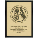9" x 12"  Award Plaque - Black w/ Engraved Plate
