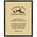 12" x 15"  Award Plaque - Black w/ Engraved Plate