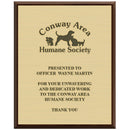 12" x 15" Custom Cherry Plaque With Engraved Plate