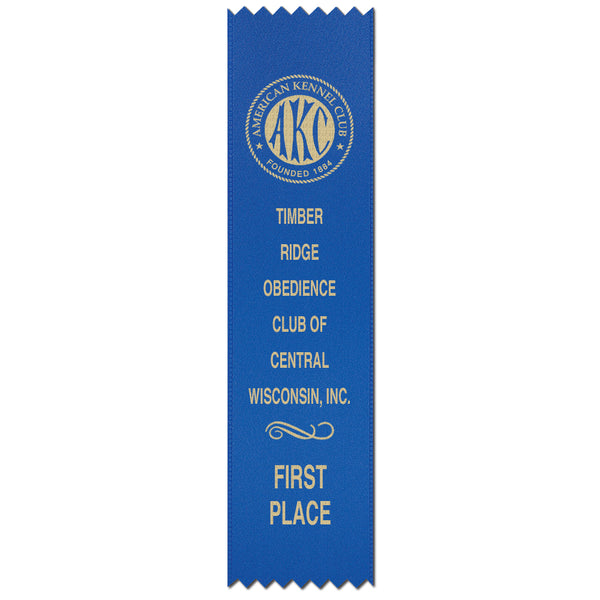 2" x 8" Custom Pinked Top Award Ribbon