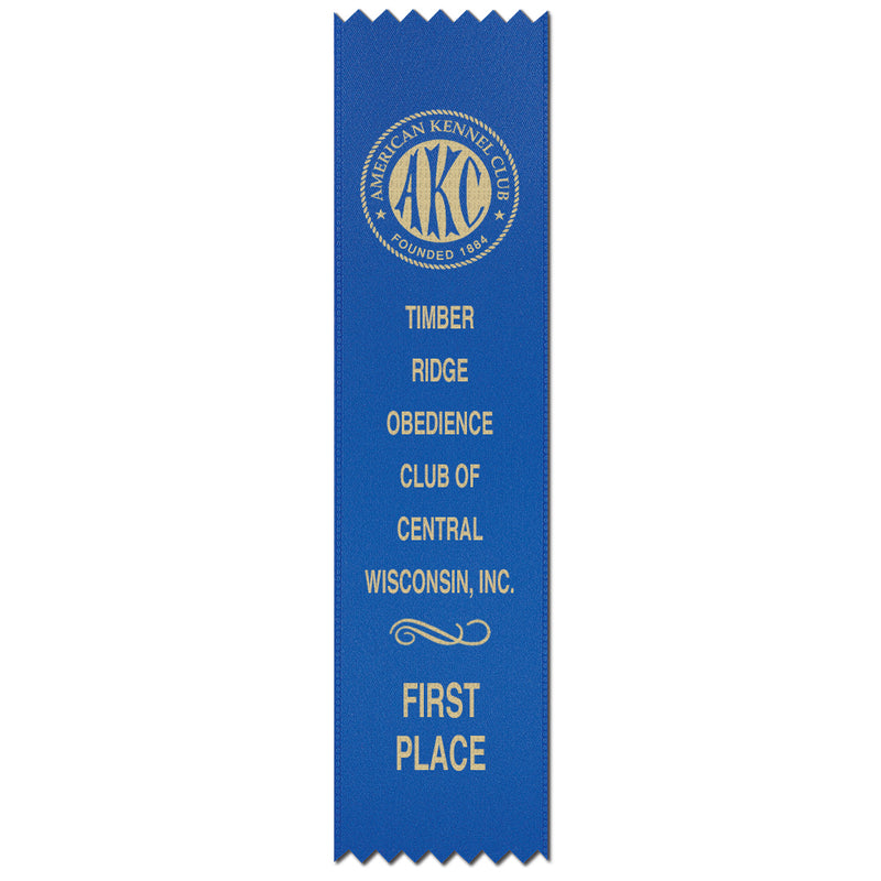 2" x 8" Custom Pinked Top Award Ribbon