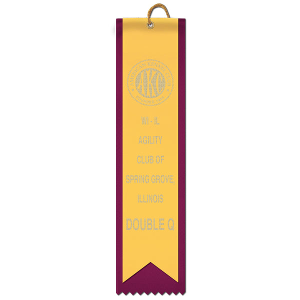 2-1/2" x 10" Custom 2 Layered Square Top Award Ribbon