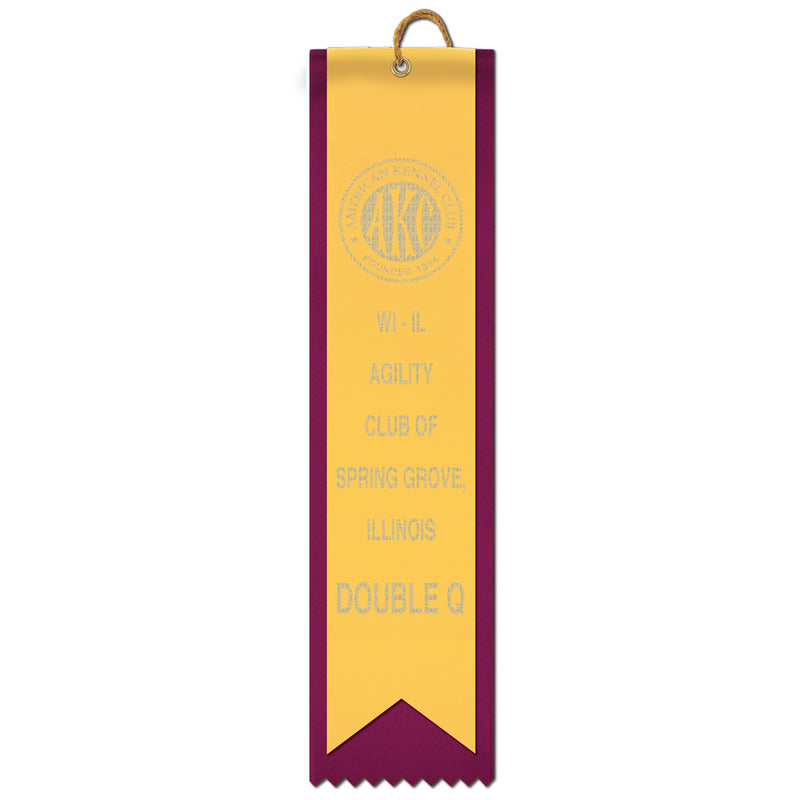 2-1/2" x 10" Custom 2 Layered Square Top Award Ribbon