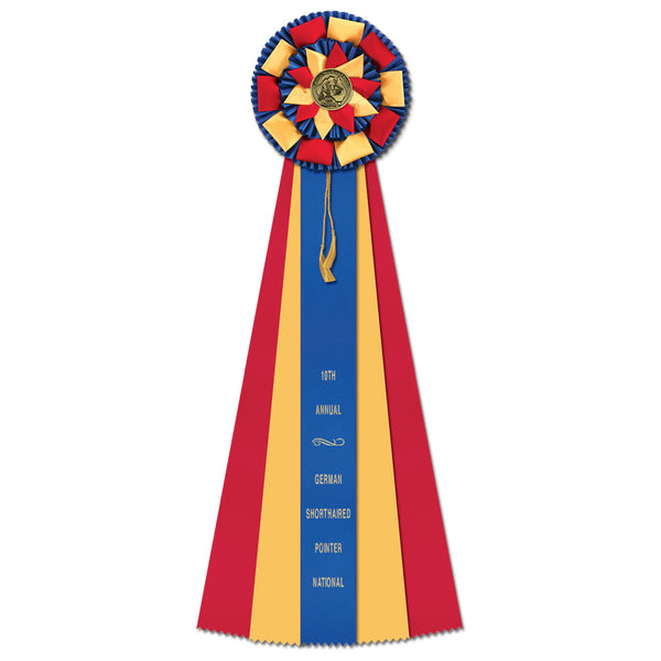 Newton 5 Rosette Award Ribbon