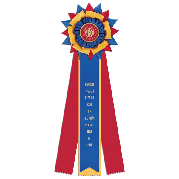 Amesbury 3 Rosette Award Ribbon