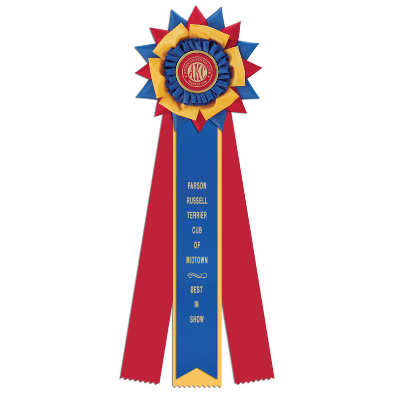 Amesbury 3 Rosette Award Ribbon