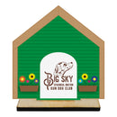 5" Dog House Shape Birchwood Award Trophy With Natural Birchwood Base