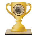 5" Loving Cup Shape Birchwood Award Trophy With Natural Birchwood Base