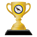 5" Loving Cup Shape Birchwood Award Trophy With Black Base