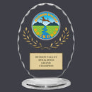 6-3/8" Free Standing Oval Award Trophy With Gold Wreath