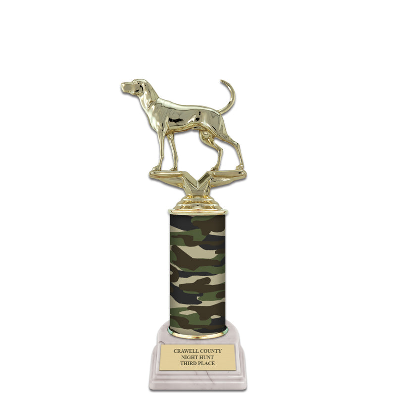 10" Custom White Base Award Trophy