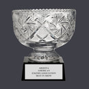 5-3/4" Custom Engraved Optical Crystal Sunburst Bowl With Base