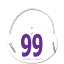 Custom Indurotec<sup>TM</sup> Full Color Oval Exhibitor Number With Elastic