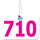 Custom Full Color Large Rectangular Exhibitor Number With Hook