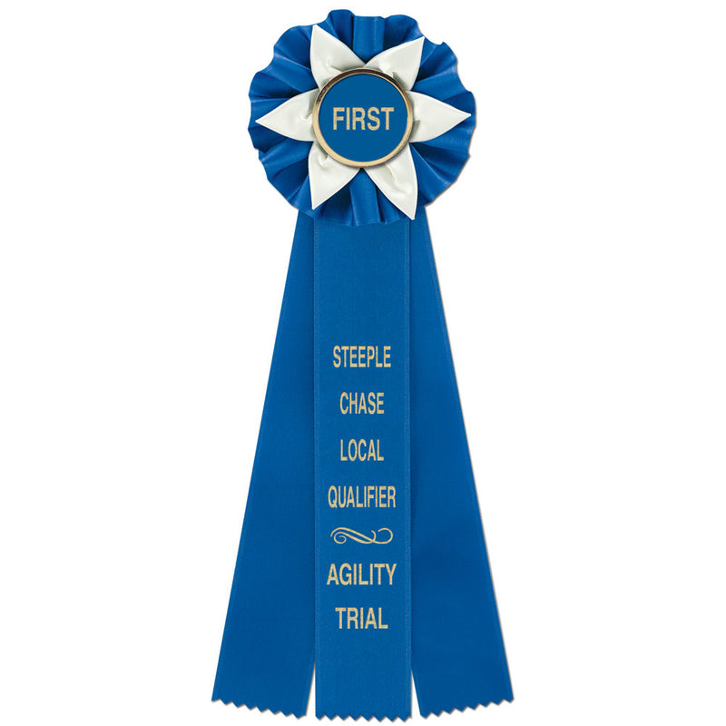 Ewell 3 Rosette Award Ribbon