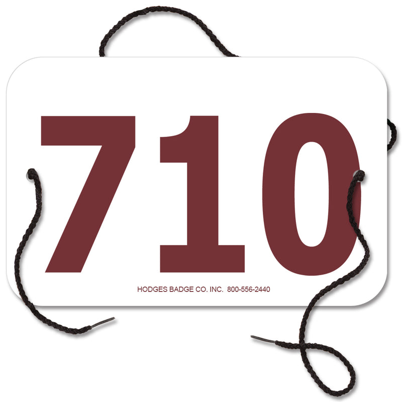 Indurotec<sup>TM</sup> Small Rectangular Exhibitor Number With String