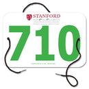 Custom Full Color Large Rectangular Exhibitor Number With String