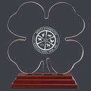 Engraved Clover Shaped Acrylic Award Trophy