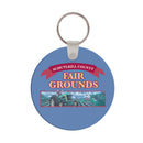 2-1/2" Full Color Round Keychain With Print on Front