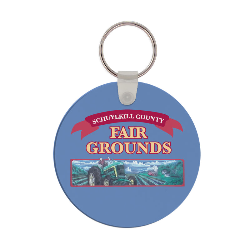 2-1/2" Full Color Round Keychain With Print on Front