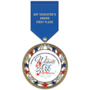 2-3/4” Custom RSG Award Medal With Satin Drape Ribbon