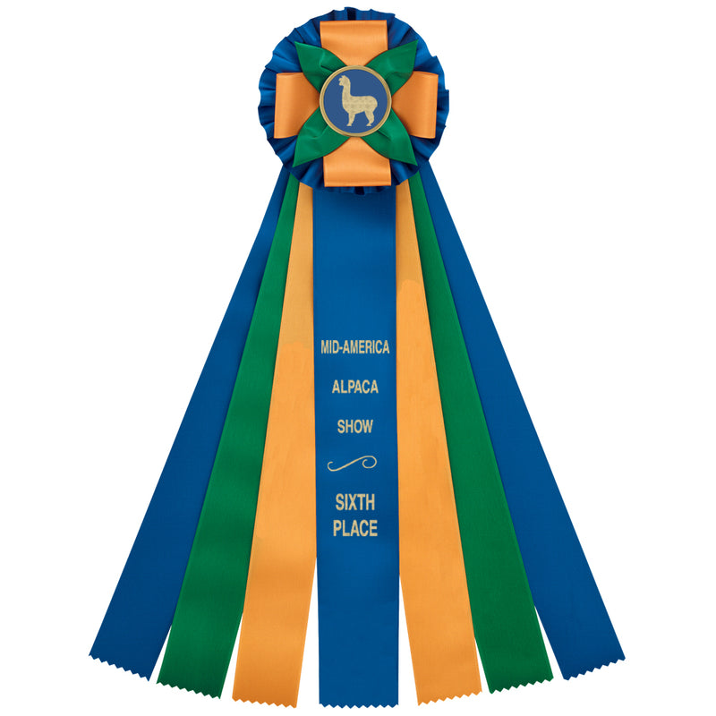 Birkdale 7 Rosette Award Ribbon