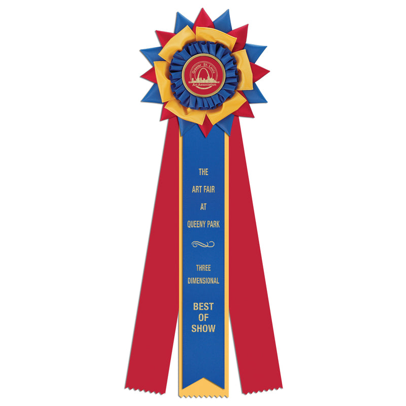 Amesbury 3 Rosette Award Ribbon