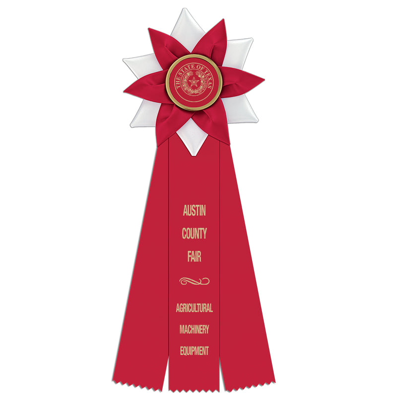 Wales 3 Rosette Award Ribbon