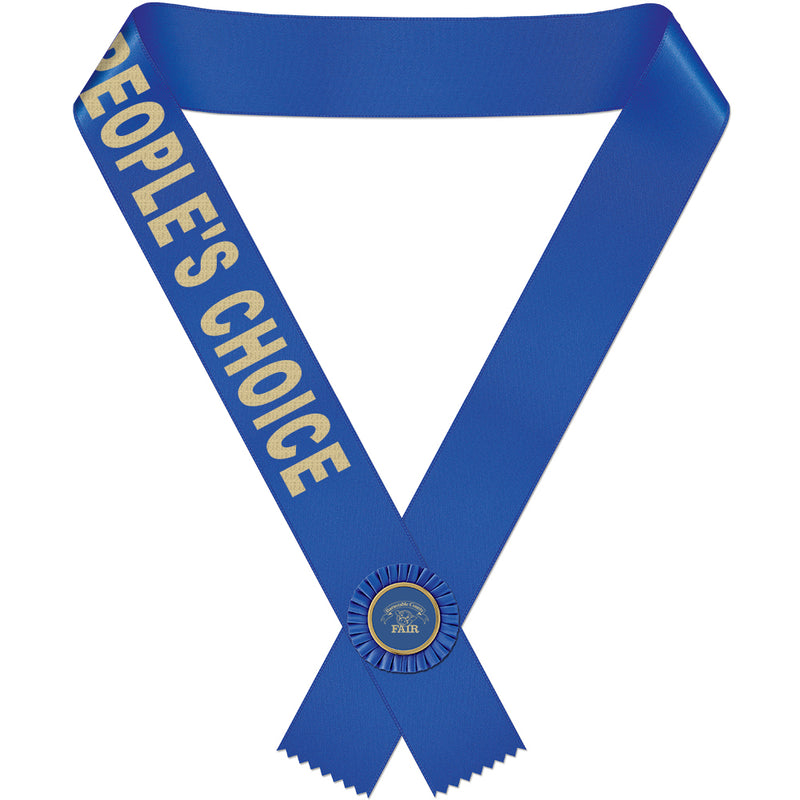 Custom Award Sash With Rosette 15-28 Letters