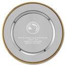 12" Round Charger Award Tray With Gold Border