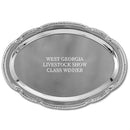 9" x 6-1/2" Scalloped Oval Award Tray