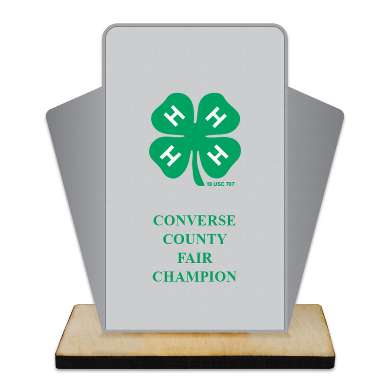 5" Custom Shape Birchwood Award Trophy With Natural Birchwood Base