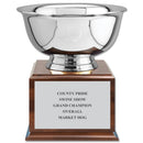 8" Revere Bowl Award Trophy With Cherry Base