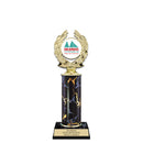 10" Custom Black/Gold Award Trophy w/Insert Top