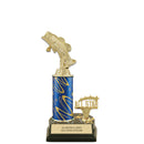 10" Black Base Award Trophy With Trim