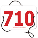 Indurotec<sup>TM</sup> Small Rectangular Exhibitor Number With String