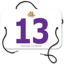 Custom Indurotec<sup>TM</sup>Full Color Small Rectangular Exhibitor Number With String